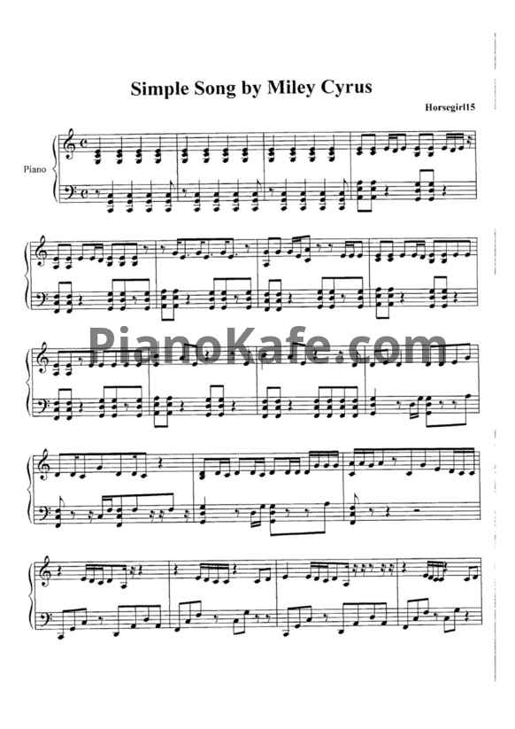 Miley Cyrus Simple Song Miley Cyrus Simple Song