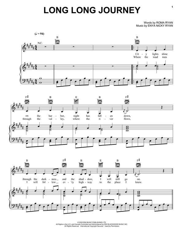 Enya Long, Long Journey