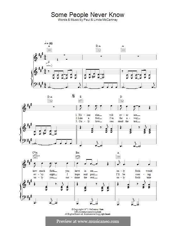 Paul McCartney Some People Never Know