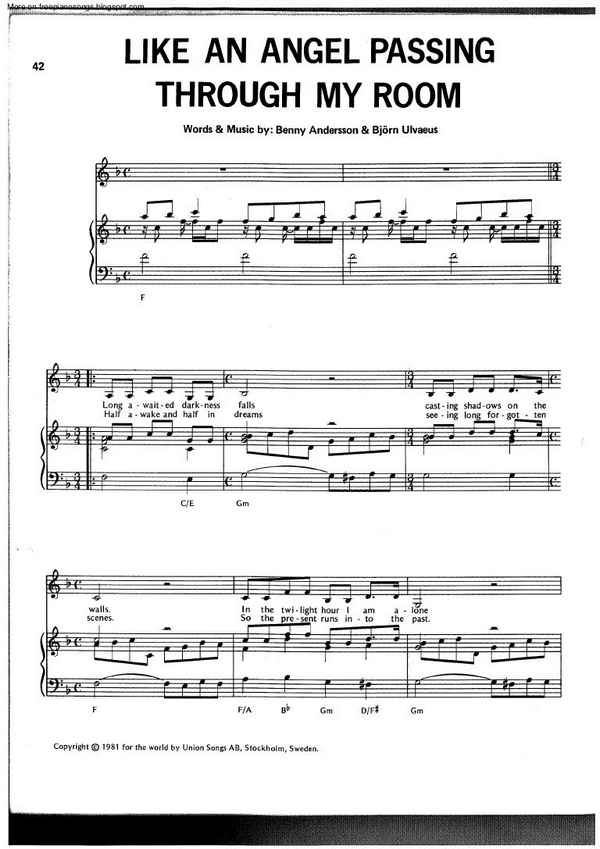 ABBA Like An Angel Passing Through My Room