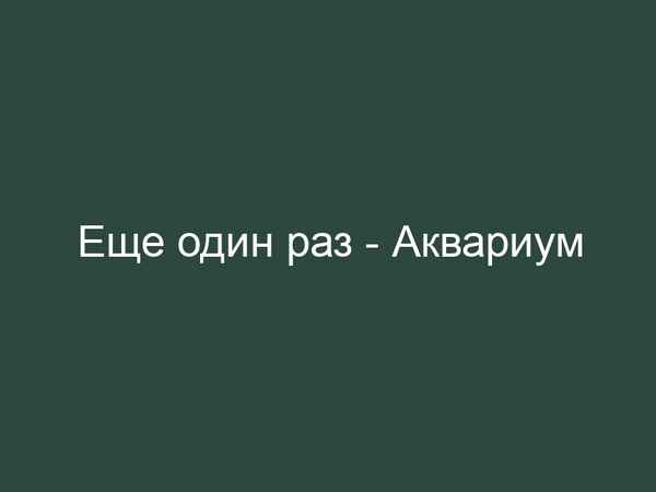 Аквариум Ещё один раз Аквариум Ещё один раз