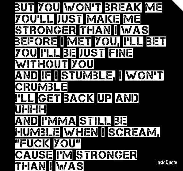 Eminem Stronger than I was